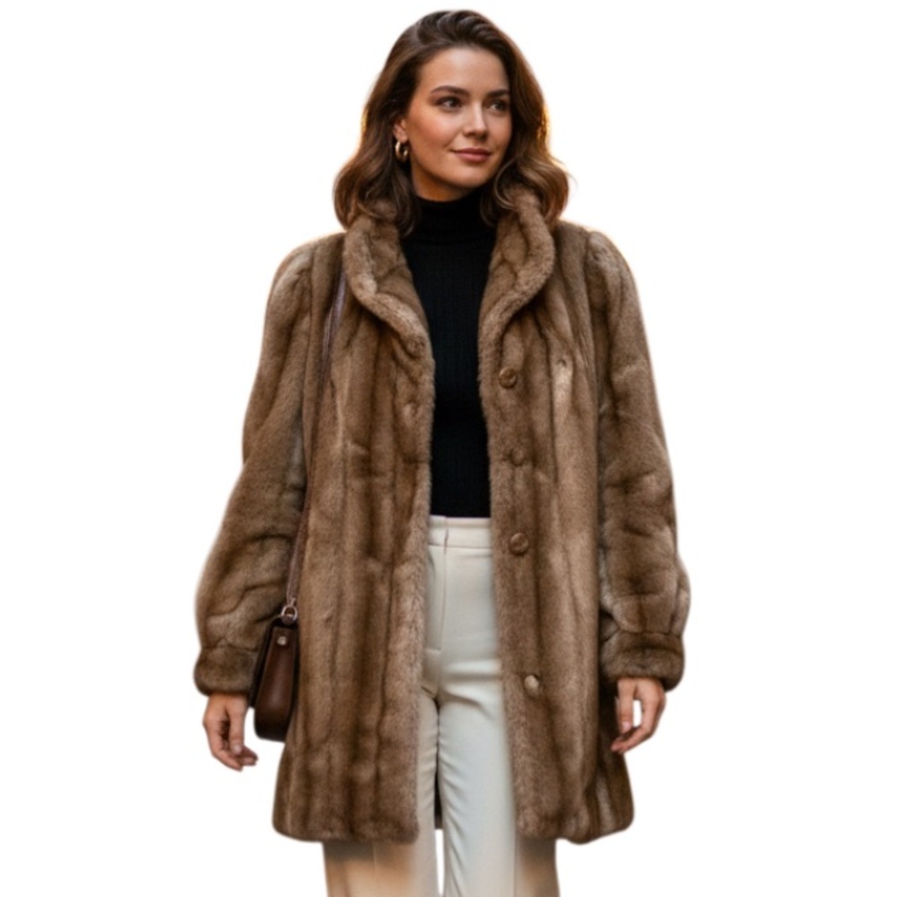 Tissavel for Country Pacer Faux Fur Coat Vintage